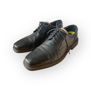 Bostonian Flexlite Cap Toe Oxford Lace Up Dress Shoe Black Lightweight Size 7.5
